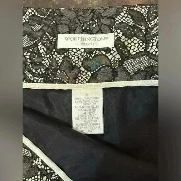 Whimsigoth Lace Pencil Skirt Witchy Fairy Grunge Floral Worthington Sz 4 - Picture 4 of 5